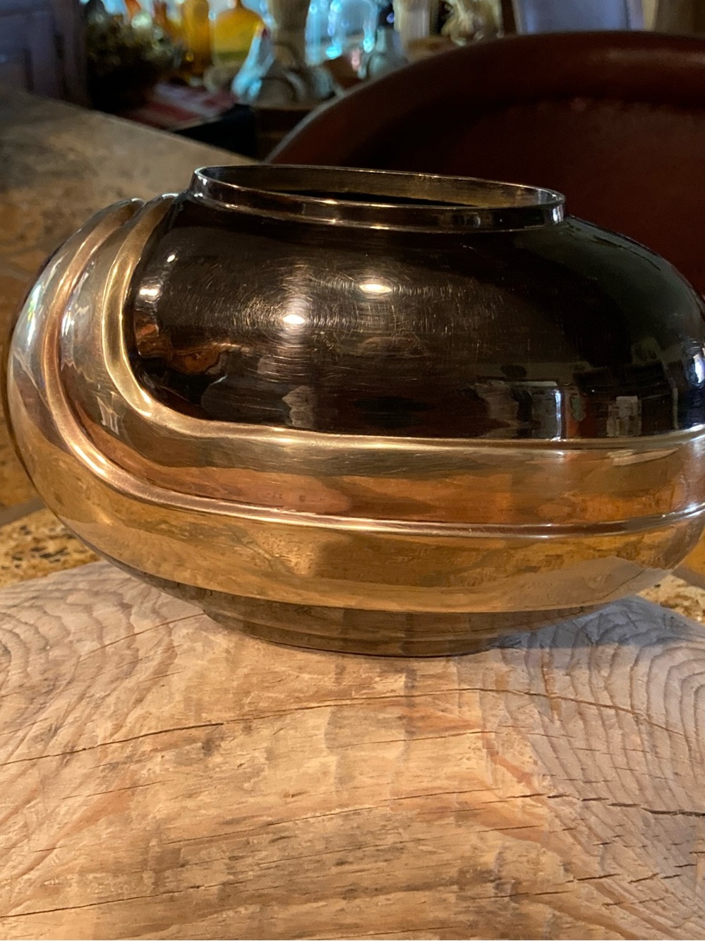 The Import Collection brass and copper vase